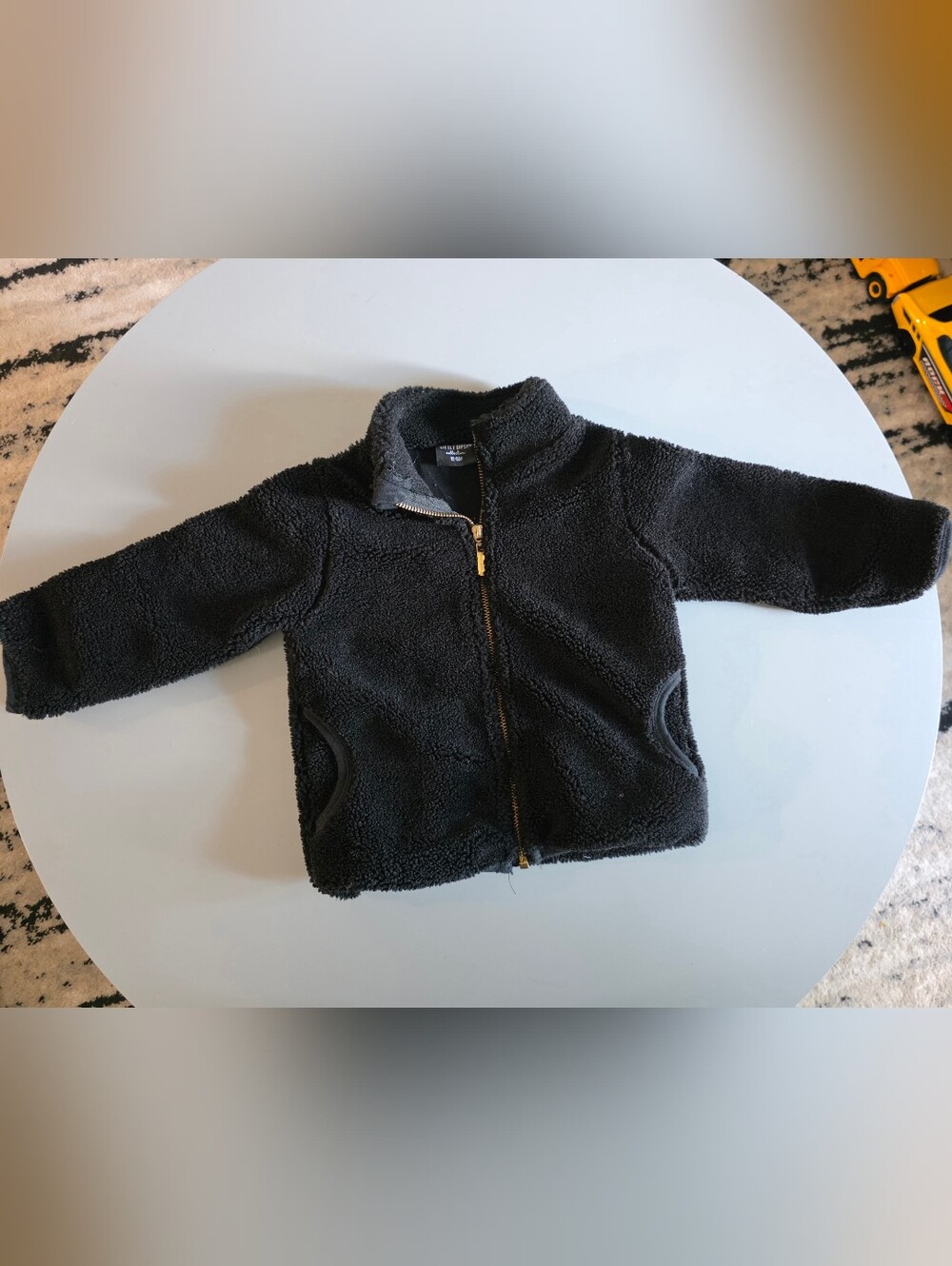 Little Bipsy Black Sherpa Zip Jacket